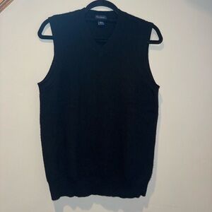 Club Room 100% Lamb’s Wool V-Neck Men’s Small Black Sweater Vest